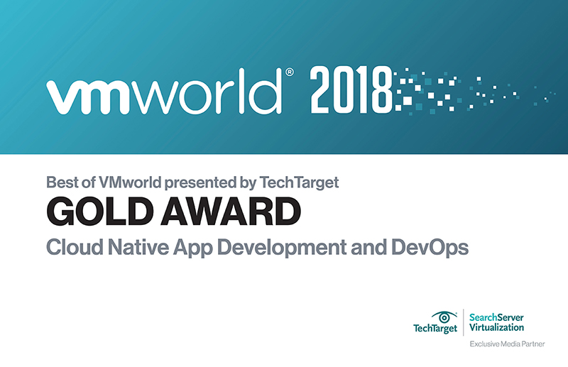 VMworld Gold Award winner 2018